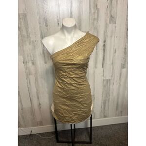 Express gold dress